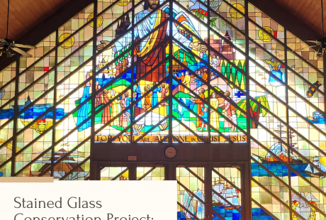 stained glass conservation austin pearl harbor window